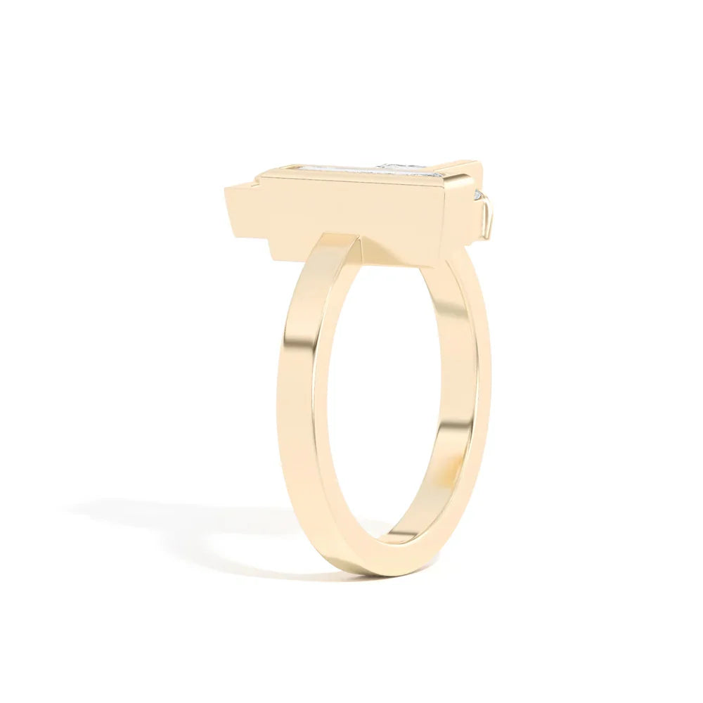 0.80CT Asscher Cut Diamond Cluster Unique Engagement Ring