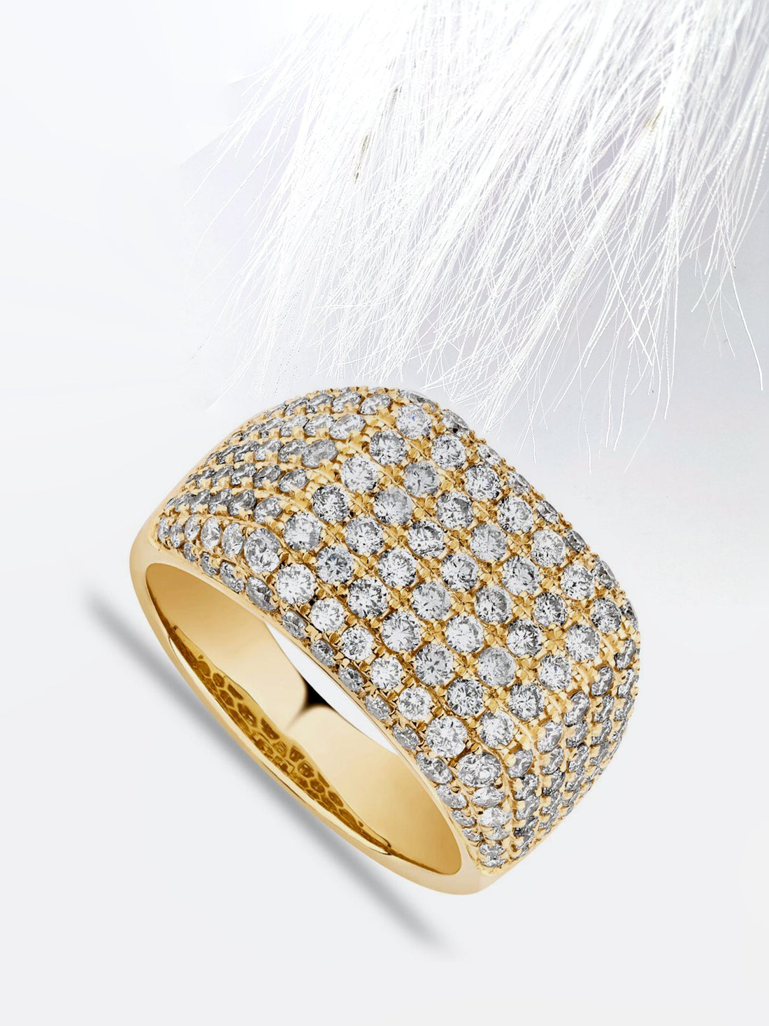 4.5mm Round Diamond Moissanite Men's Wedding Band In Yellow Gold