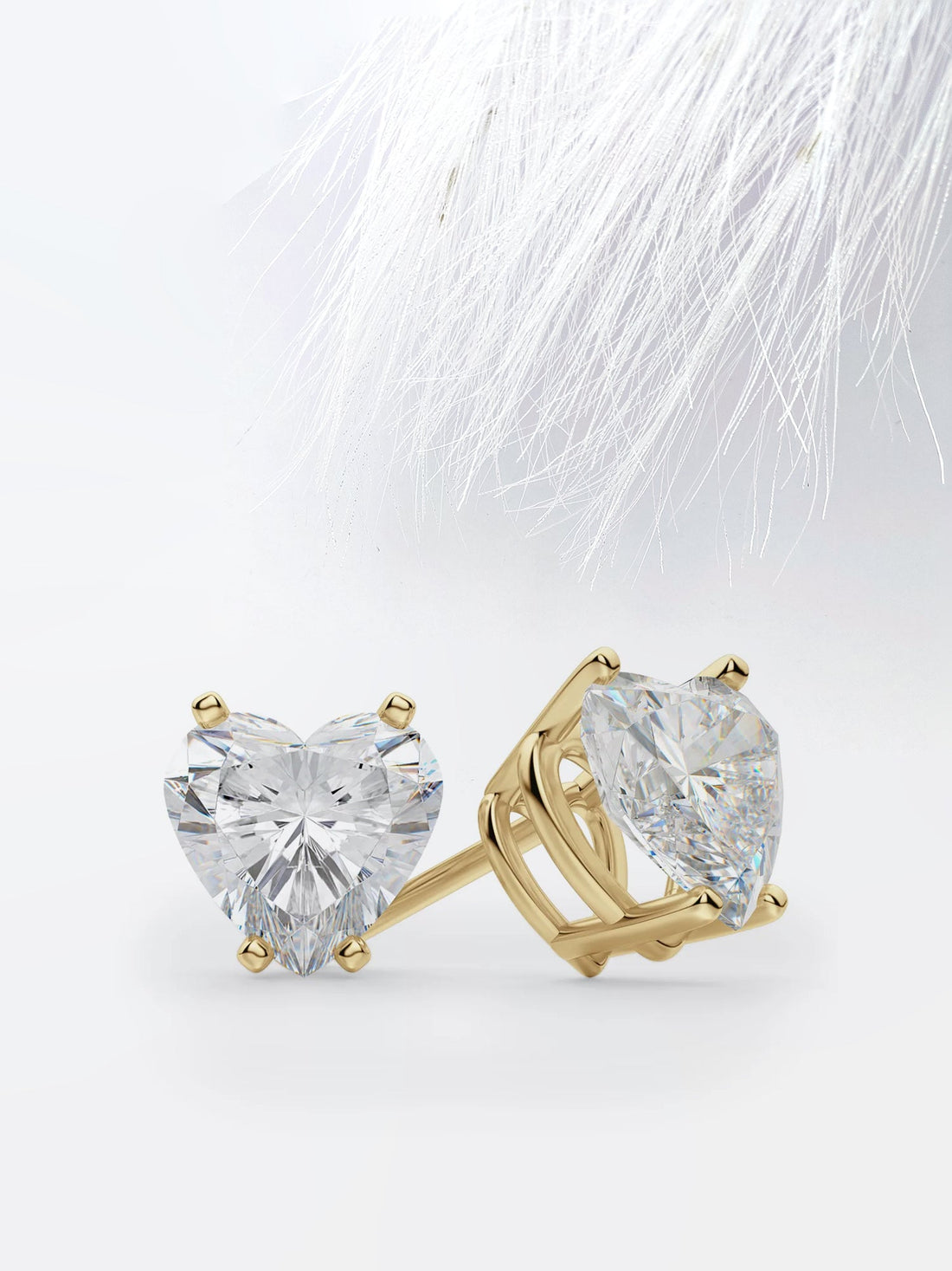 Heart Diamond Stud Moissanite Earrings For Women