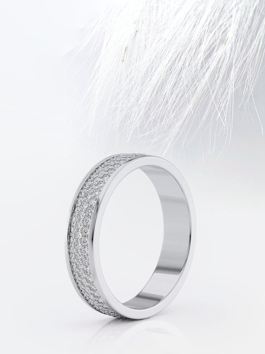 5mm Round Moissanite Men's Diamond Wedding Band