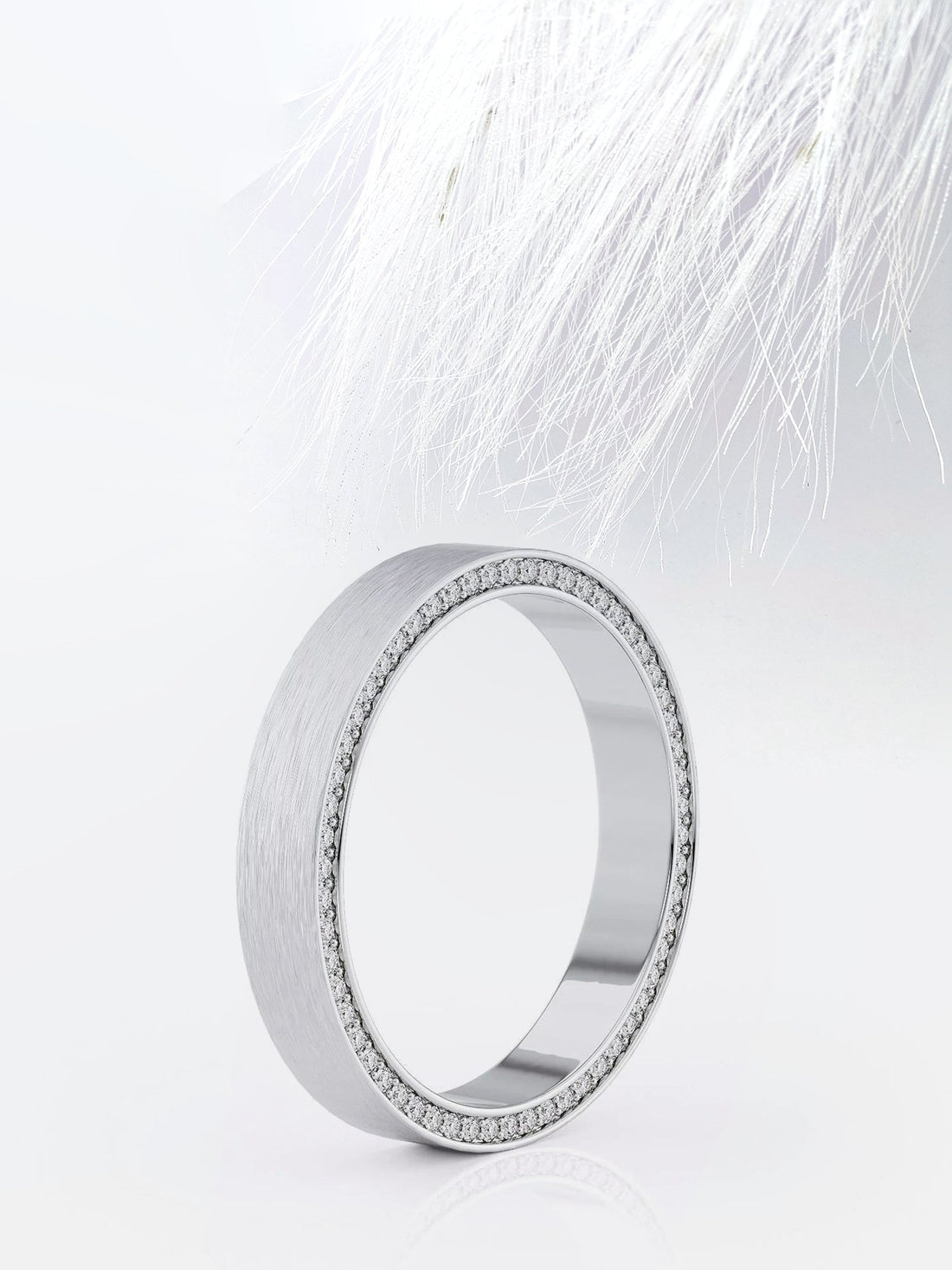 4mm Round Moissanite Diamond Wedding Band For Men's