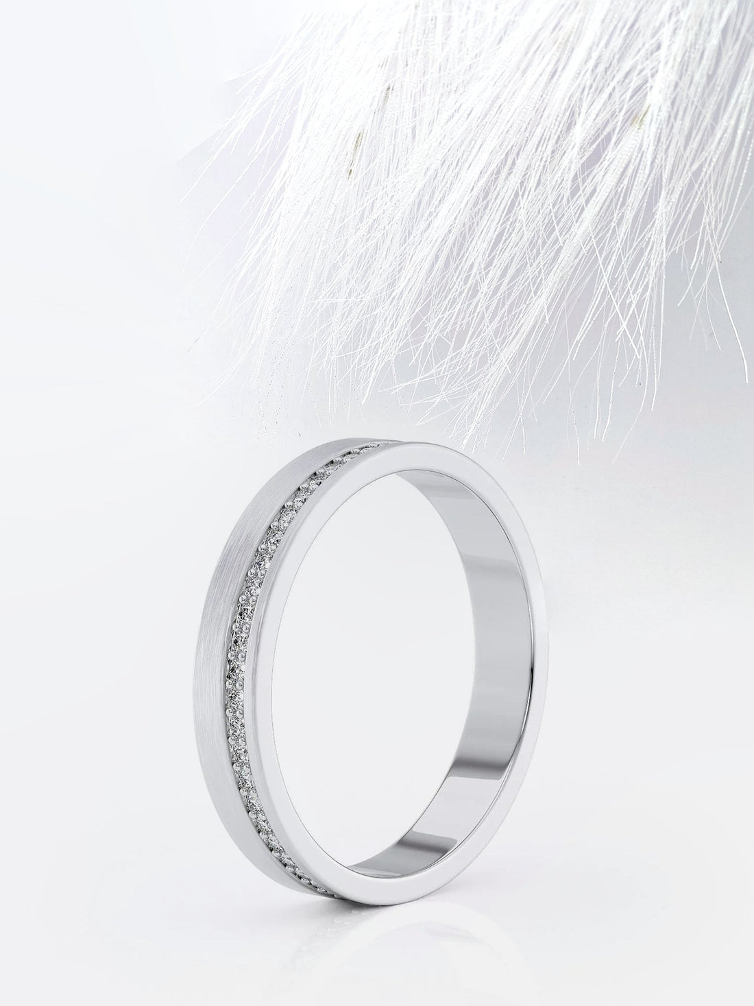 4mm Round Moissanite Men's Diamond Wedding Band