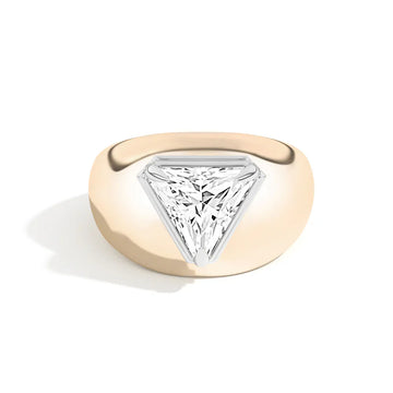 2.0CT Triangle Cut Diamond Unique Moissanite Engagement Ring