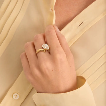 1.20CT Oval Cut Unique Solitaire Moissanite Engagement Ring