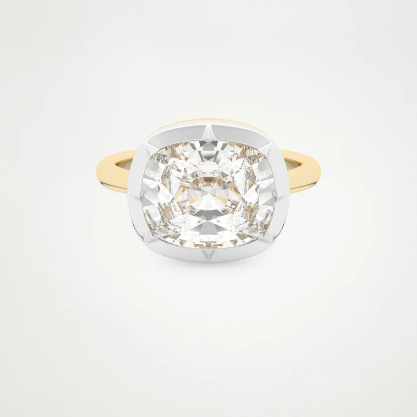 3.0CT East-West Elongated Cushion Cut Engagement Ring– Inspired by Zendaya