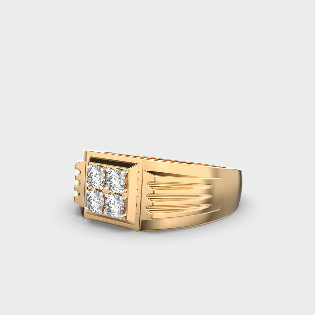 Round Diamond Men's Engagement And Wedding Ring