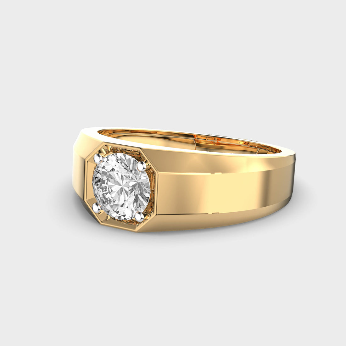 1.25CT Round Cut Solitaire Men's Engagement Ring