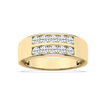 Round Cut Diamond Unique Men's Engagement Ring