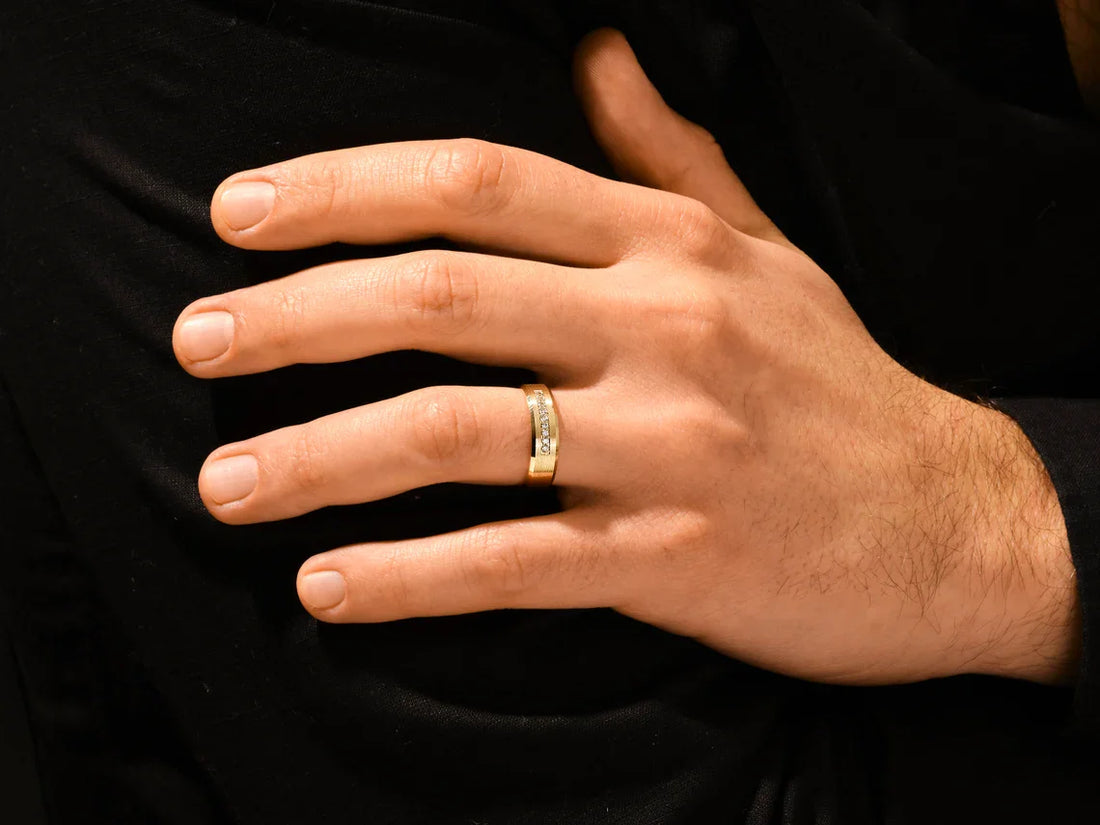 1.50MM Round Cut Moissanite Men's Wedding Band