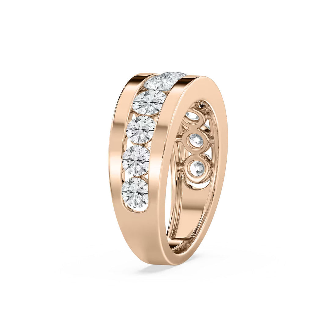 1.99CTW Round Cut Channel Setting Men's Ring For Him