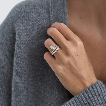 1.50CT Oval Cut Unique Moissanite Engagement Ring